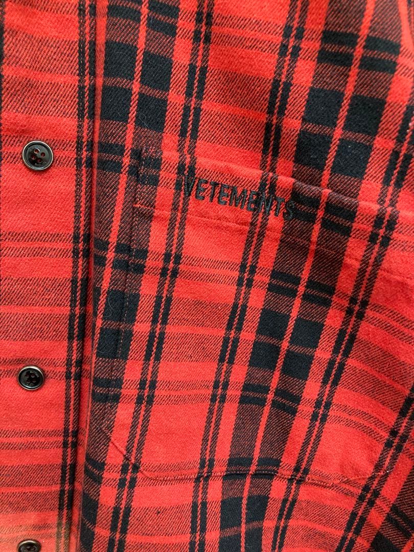 VETEMENTS 23SS チェックシャツ グラデーション