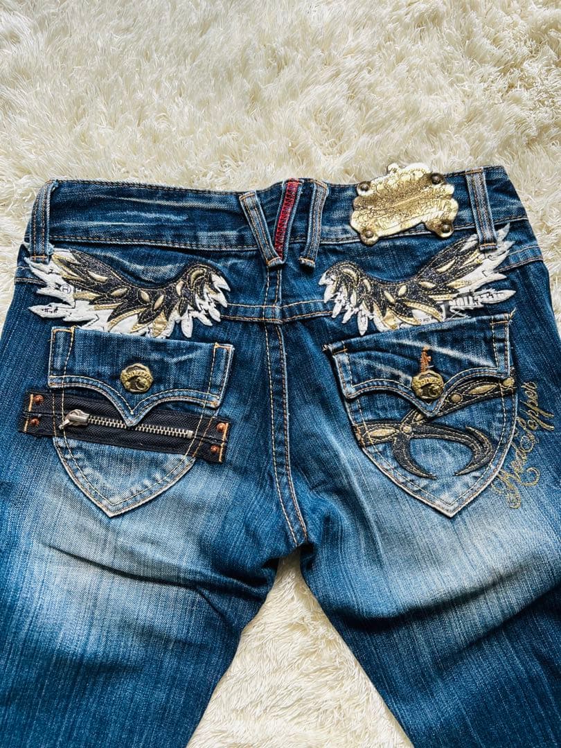 RED PEPPER レッドペッパー デニムジーンズ ウイング刺繍 - メルカリ