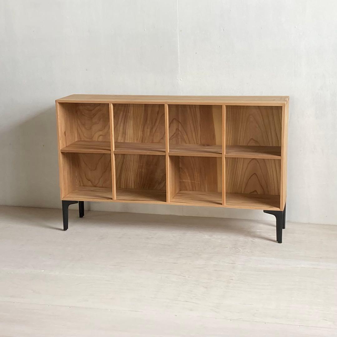 古い木製 オープンラック 鉄脚 木製棚 本棚 楽天市場】オープンラック 木製 4段 木製ラック 本棚 スリム 天然木