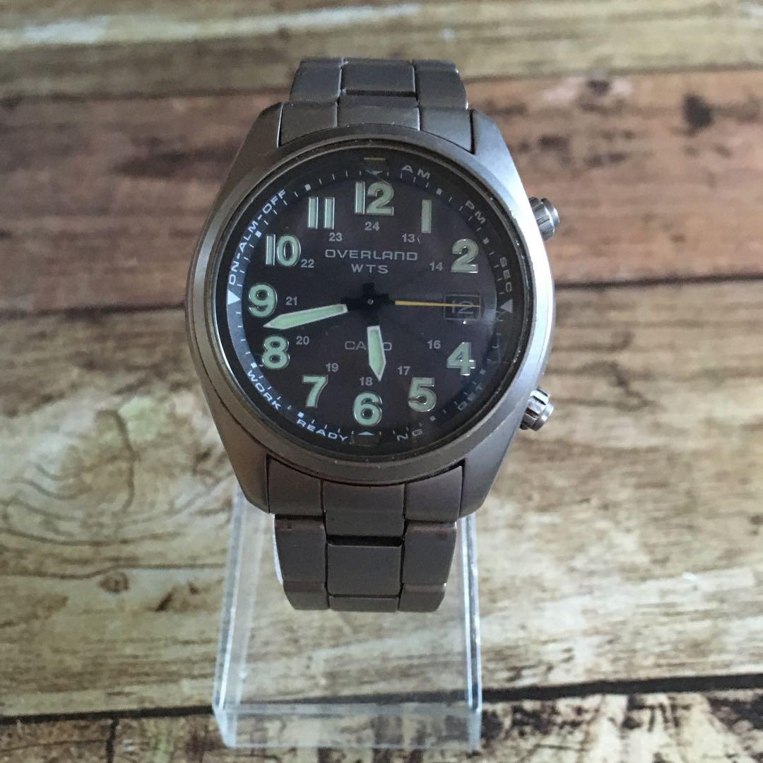中古動品◇OVW-100TDJ◇カシオ オーバーランド WTS チタン 電波時計
