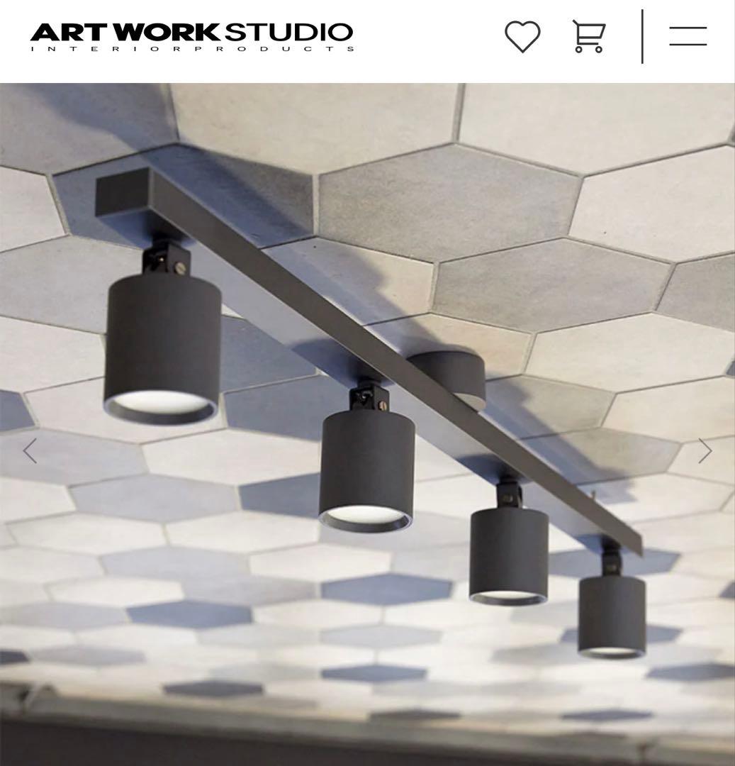 美品 アートワークスタジオ グリッド4 ダウンライト　ブラック グリッドダウンライト (カラーブラック 灯数4灯) | アートワーク