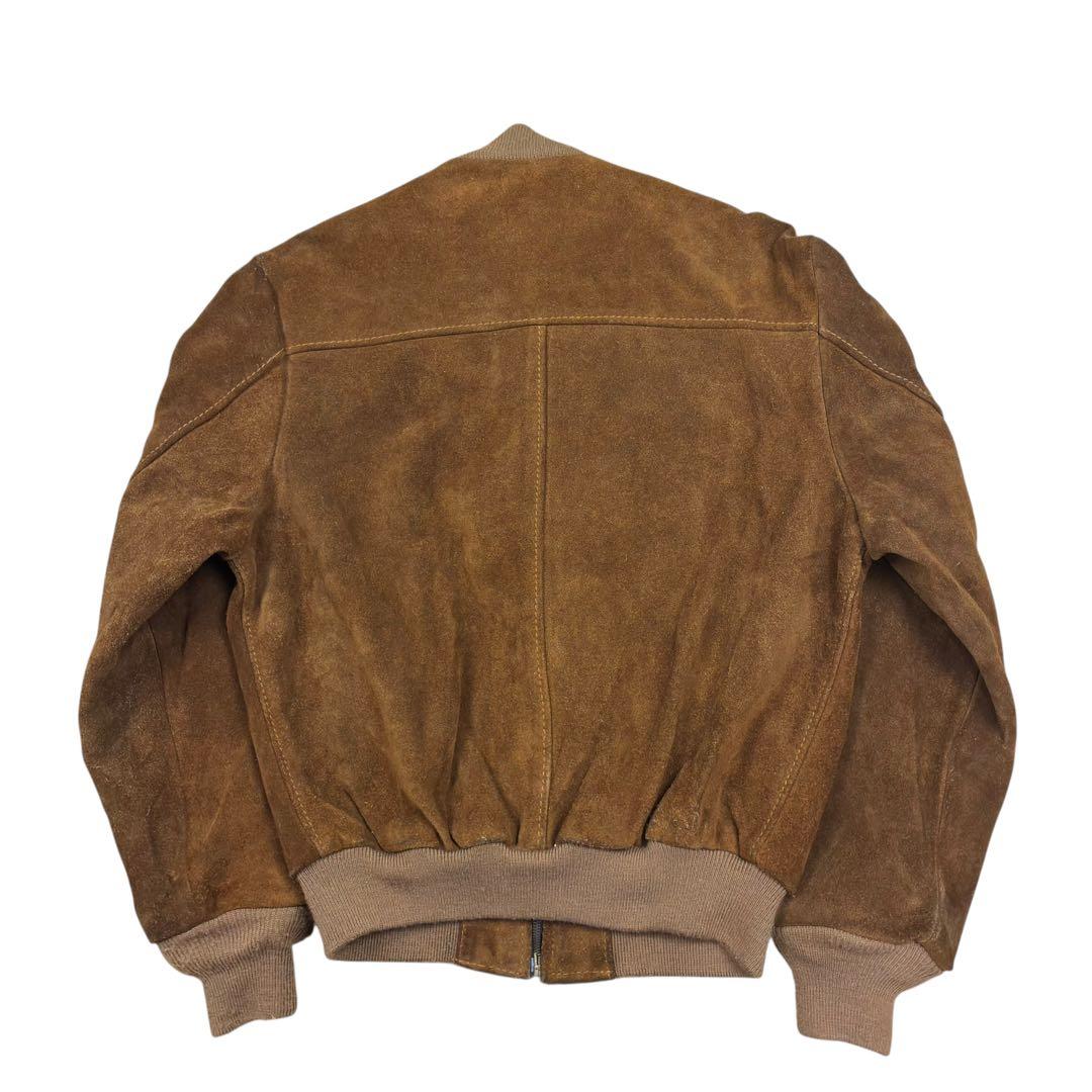 80s 茶タグ USA製 Schott スエード レザー ブルゾン ブラウン - メルカリ
