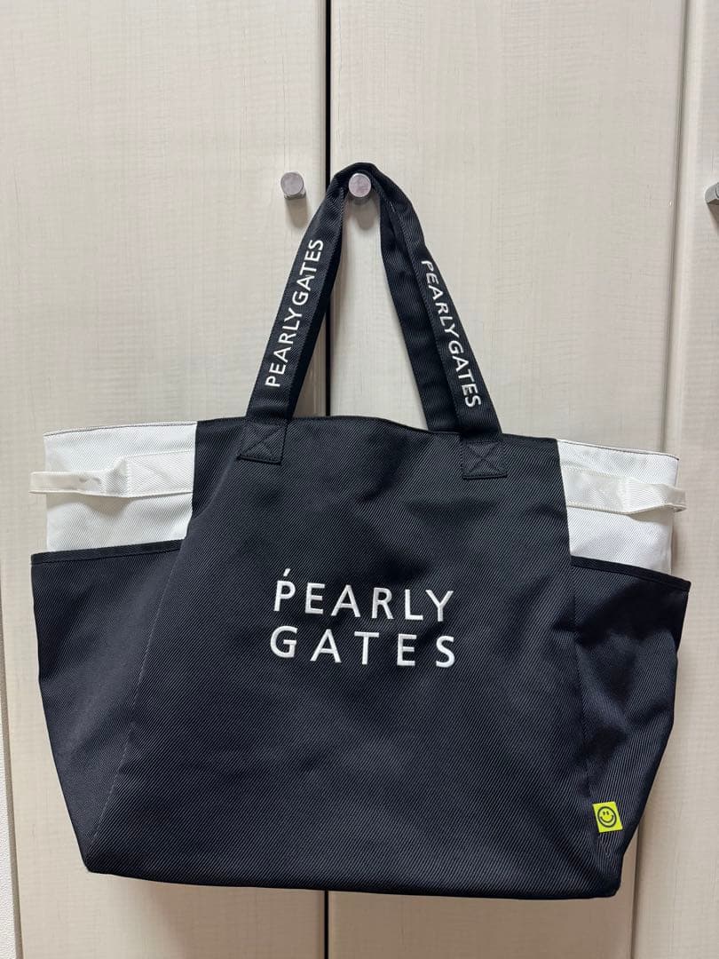 PEARLY GATES トートバッグ 黒/白 PEARLY GATES（パーリーゲイツ） トートバッグ 「PEARLY GATES