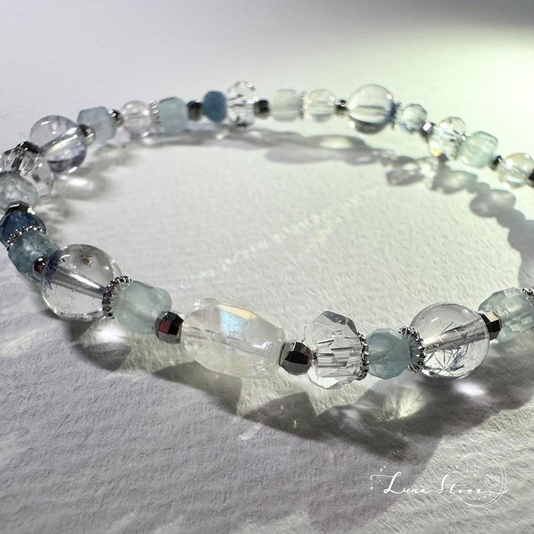 【レインボームーンストーン デュモルチェライト】天然石 ブレスレット 楽天市場】パワーストーン デュモルチェライト ブレスレット 天然石