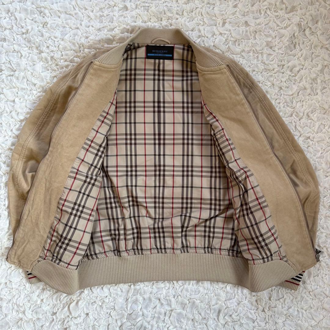 バーバリーブルーレーベル ベロア生地ノヴァチェックブルゾン