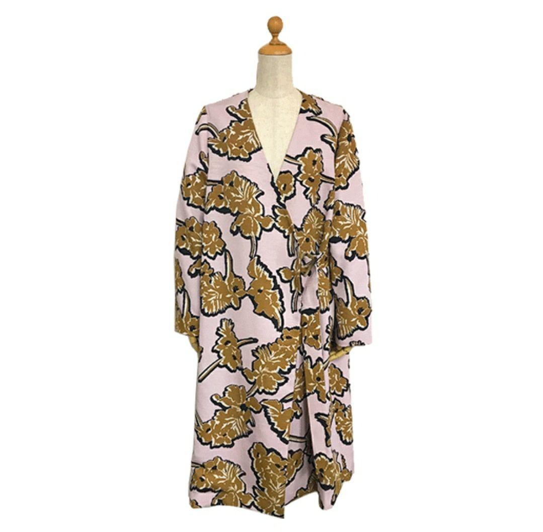 Lois CRAYON ロイスクレヨン フラワープリント コート ロイスクレヨン Lois CRAYON ゴブラン織りコート 花柄 アウター M