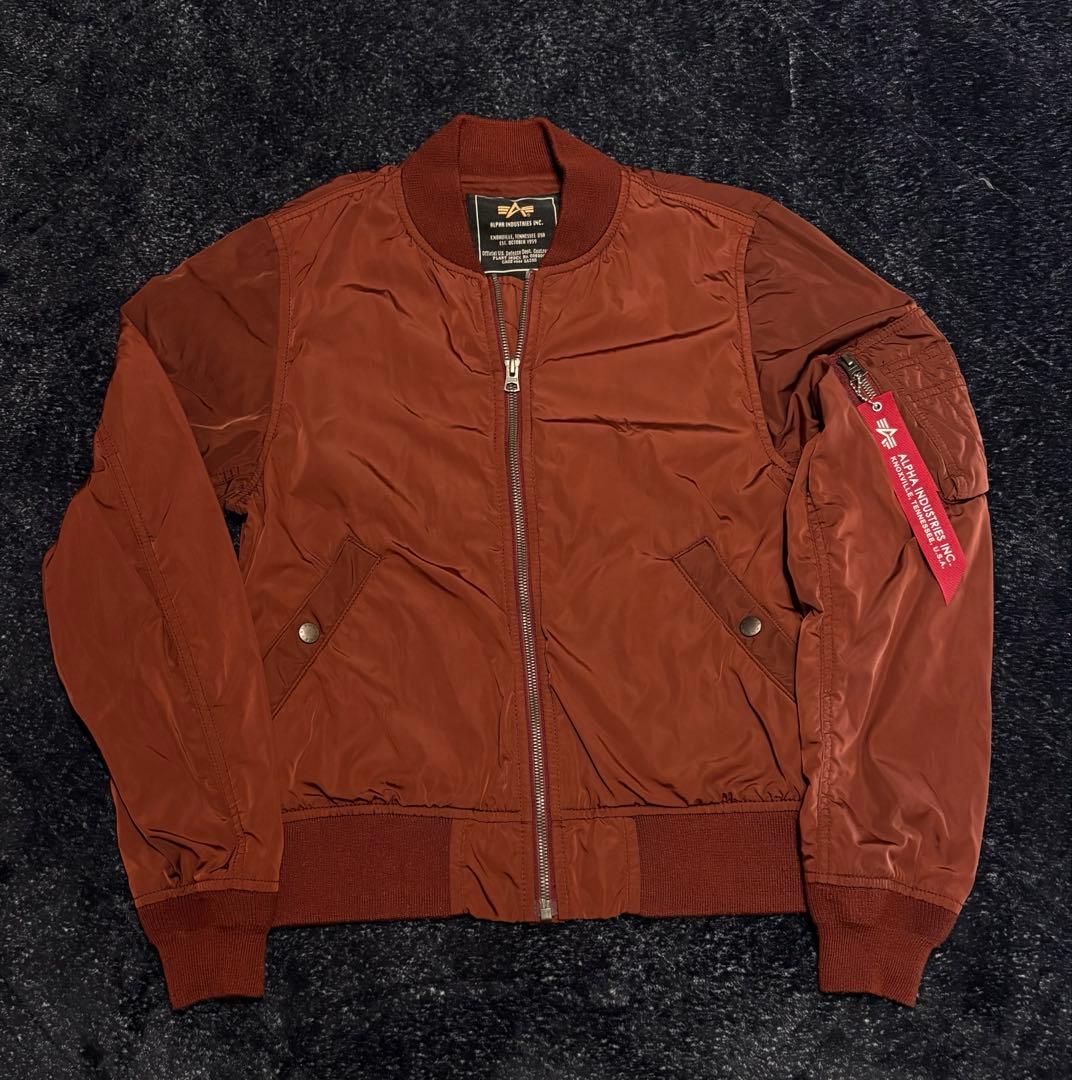 ALPHA INDUSTRIES MA-1 バーガンディ ボルドー 希少 アルファインダストリーズ MA-1 フライトジャケット ボルドー