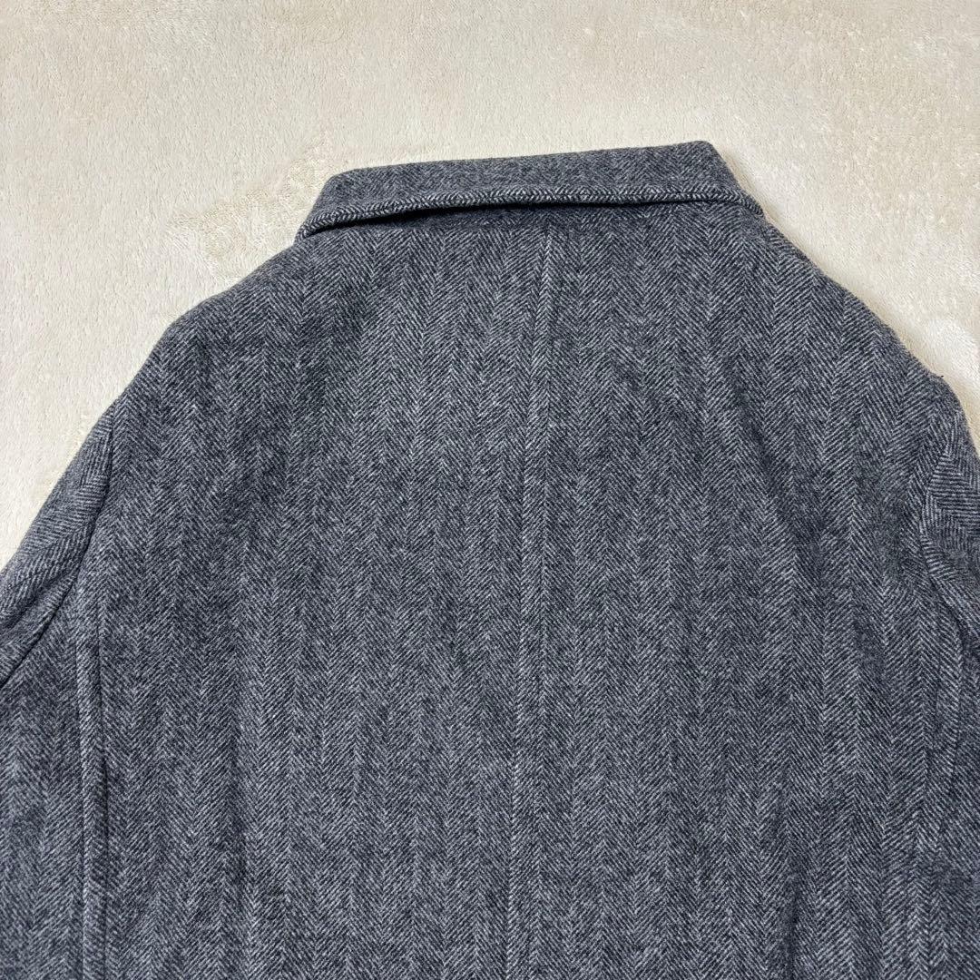 2023AW】relume☆尾州ウールスーパー100モッサスタンドコートグレー