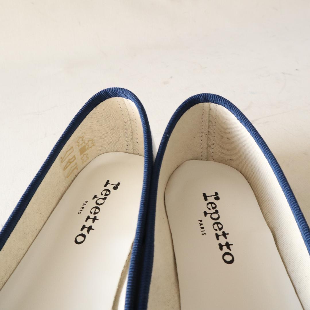 未使用】レペット サンドリオン エナメルバレエシューズ ネイビー39