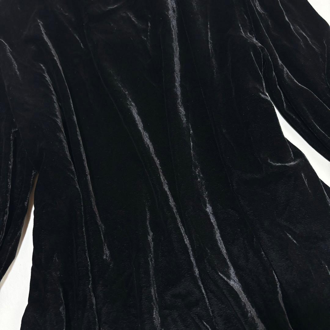 ダーマコレクション ヒロミヨシダ シルクベロアワンピース ブラック L