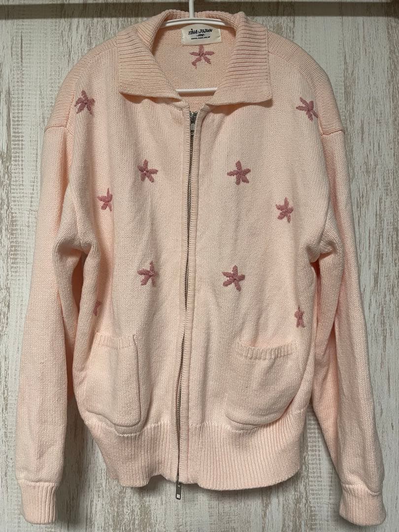 フラワー ジップアップニットジャケット TINA：JOJUN - メルカリ