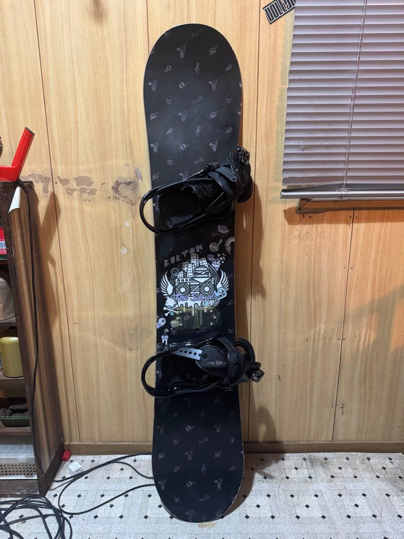 BURTON social 142 ビンディングセット バートン ロッカー 良好】 バートン × バートン スノーボードセット 板 BURTON SOCIAL