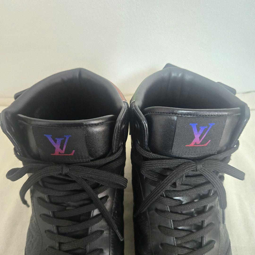 Louis Vuitton ブラックレザー ハイカットスニーカー リヴォリライン
