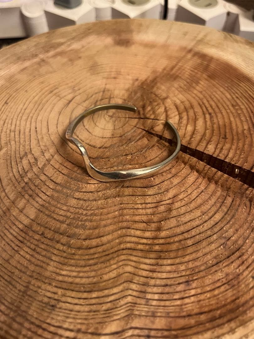 波状デザイン silver925 バングル