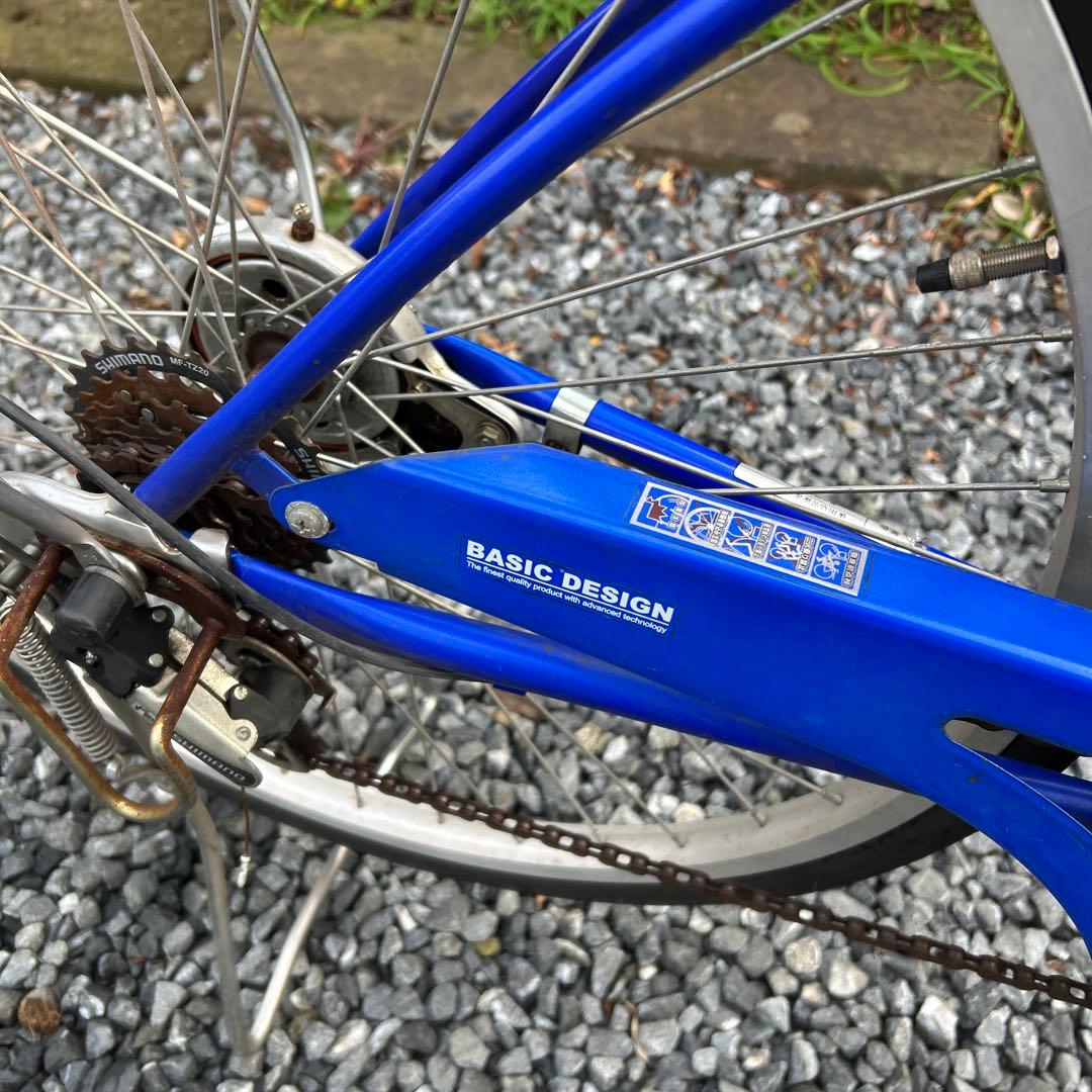AEGIS シティサイクル 青色 前バスケット付き - メルカリ
