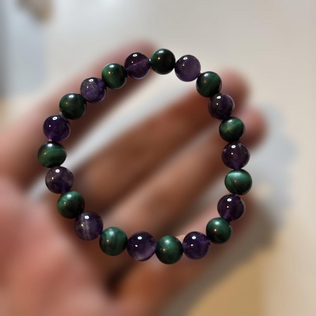 綺麗！アメジストたんとマラカイトたんだよ！これもズーンと来る！ アズライト / マラカイト【Azurite with Malachite】アメリカ産