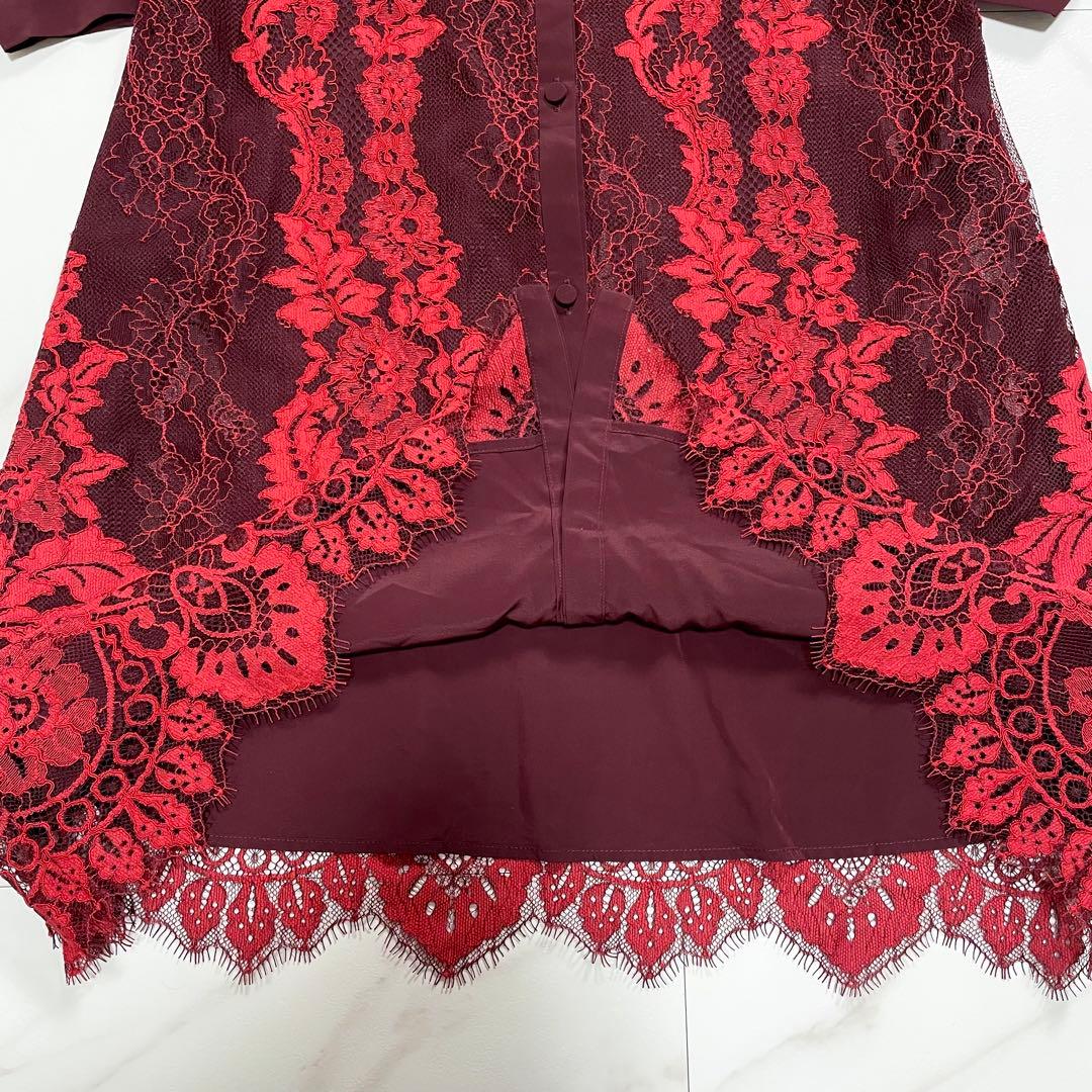 グレースコンチネンタル ダイアグラム 総レースシャツワンピース 石原