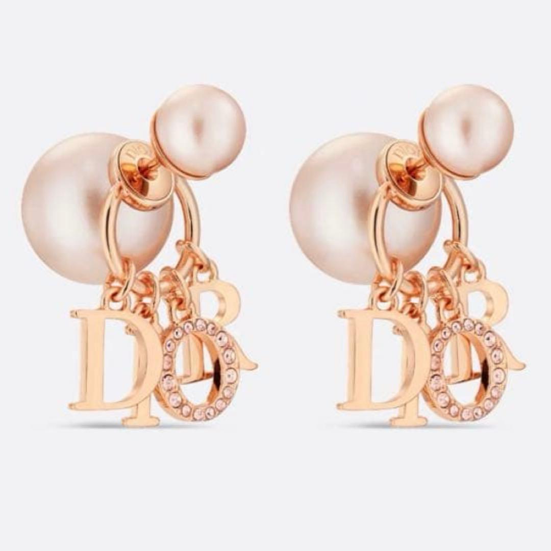 Dior パールロゴピアス　ピンクゴールド ディオール ピアス DIOR PETIT CD EARRINGS メタル レジン パール