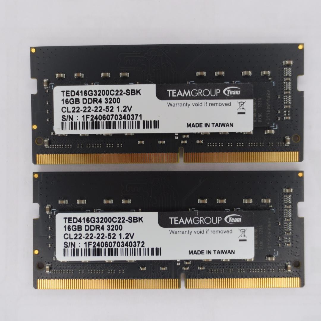 ノート用メモリー 16GB DDR4-3200 2枚 spd-shop_sodimm-sddr432s16g30