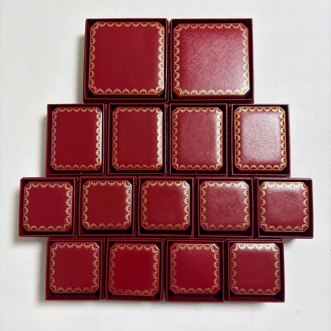 カルティエ　ネックレス　リングケース　ピアスケース　空箱　現行品　15個 アクセサリーケース 収納 ピアス ネックレス 保管 プレゼント