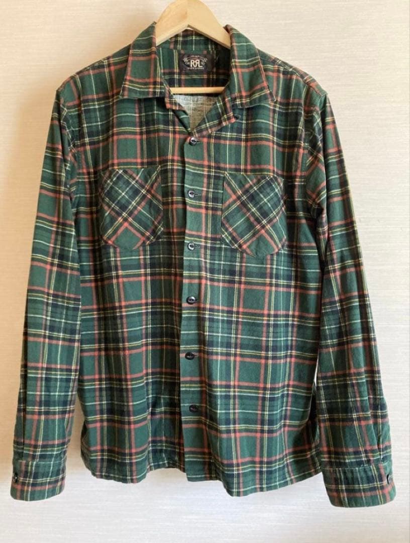 好配色RRL ダブルアールエル フランネル ワークシャツ ネルシャツ L RRL Ralph Lauren（ダブルアールエル） RRL ラルフローレン ネルシャツ