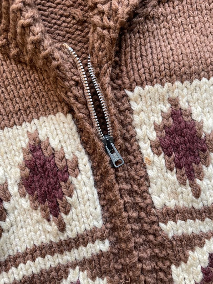 70S UNKNOWN cowichan sweater カウチン - メルカリ