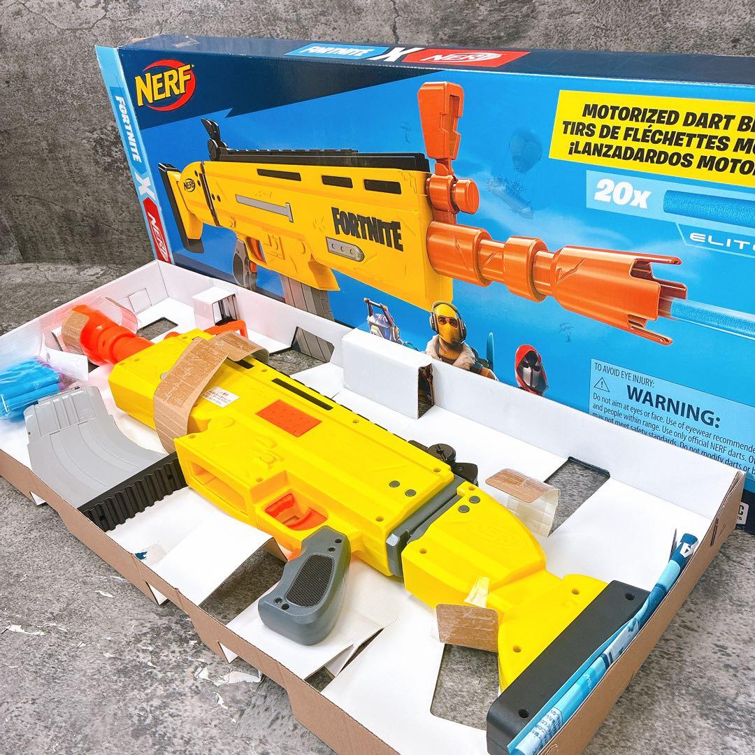 Nerf Fortnite Motorized Dart Blaster ナーフ Amazon.co.jp: Nerf Fortnite ブルーショックブラスター、ダーツ