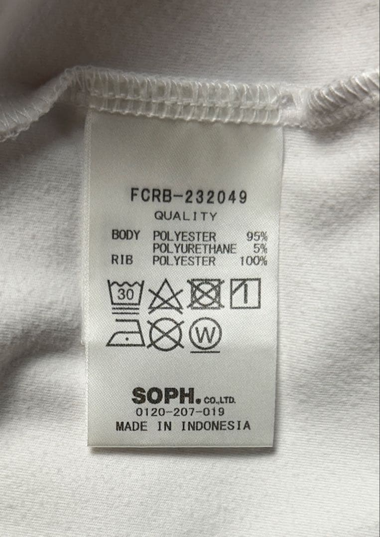 F.C.Real Bristol 首ロゴ モックネック ロンT 白　soph.