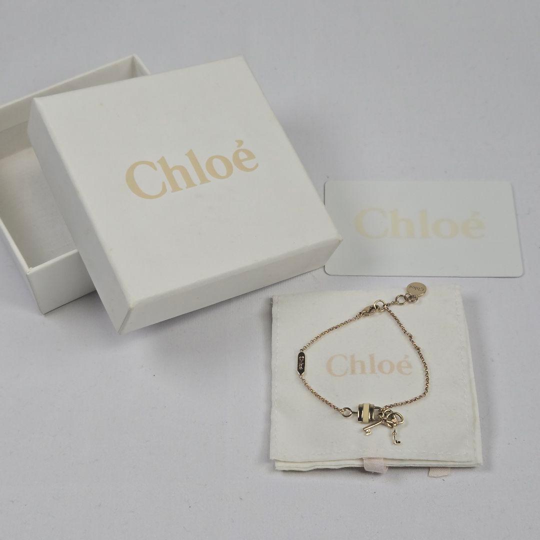 【美品】Chloé クロエ ブレスレット ゴールド 鍵モチーフ 南京錠 箱付き 美品】Chloé クロエ ブレスレット ゴールド 鍵モチーフ 南京錠 箱付き