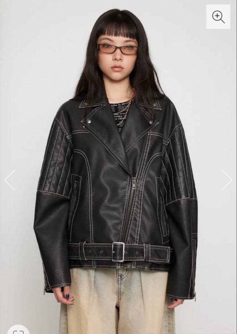 LAGUA GEM レザージャケット LAGUA GEM（ラグアジェム） レザージャケット ライダース BELTED OVER