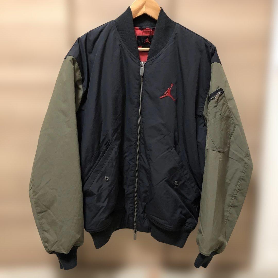 Jordan MA-1ジャケット ブラック/オリーブ 新品Nike MA-1 ジャケット リバーシブル オリーブグリーン×ブラック