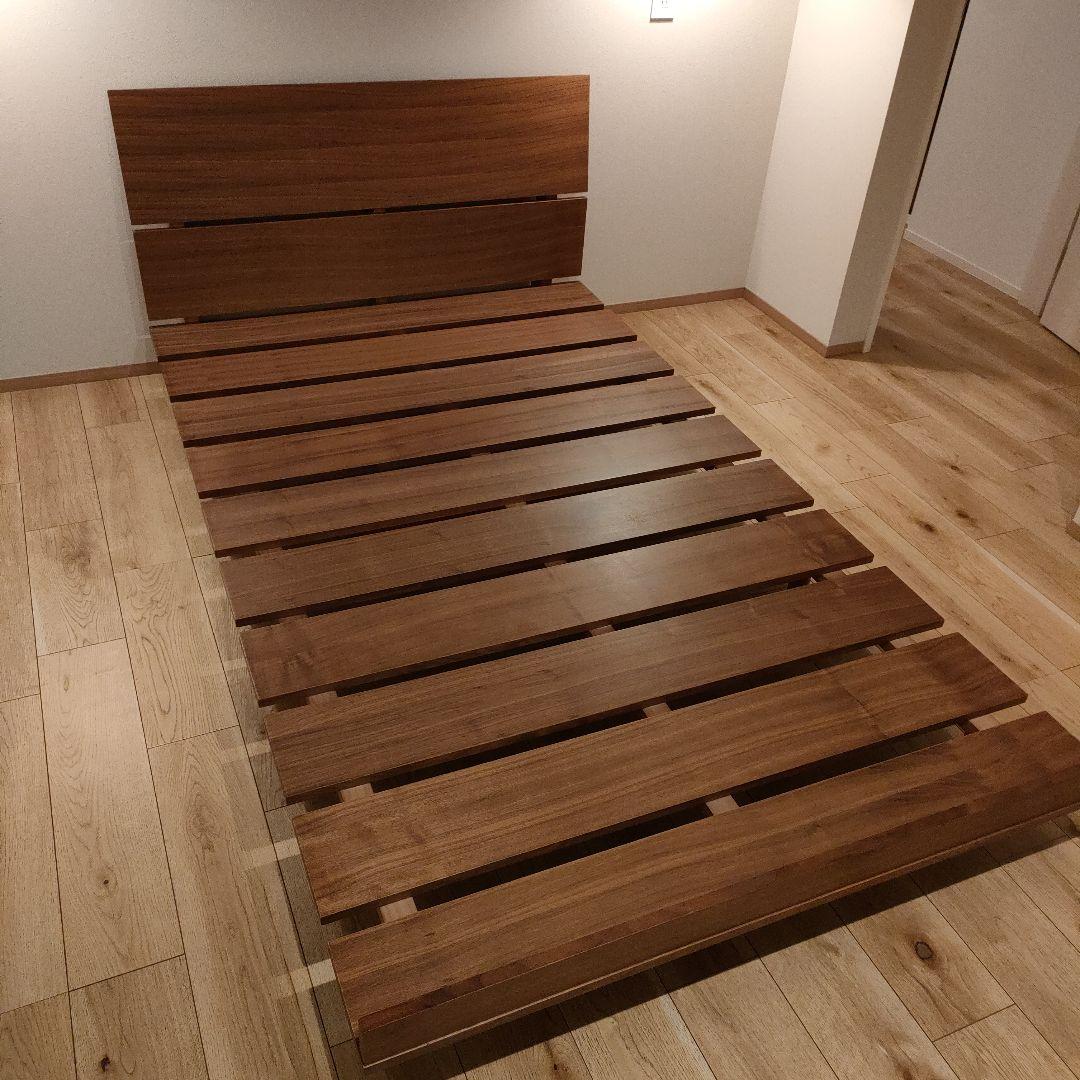 NITORI　木製セミダブルベッドフレーム ニトリ（NITORI） ベッド セミダブル 天然木アカシアベッドフレーム