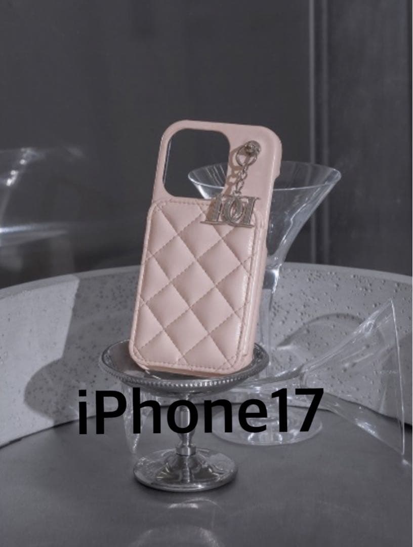 darich キルティングミラーDDチャームiPhoneケース　ピンク ダーリッチ Darich キルティングビジューDDチャームiPhoneケース