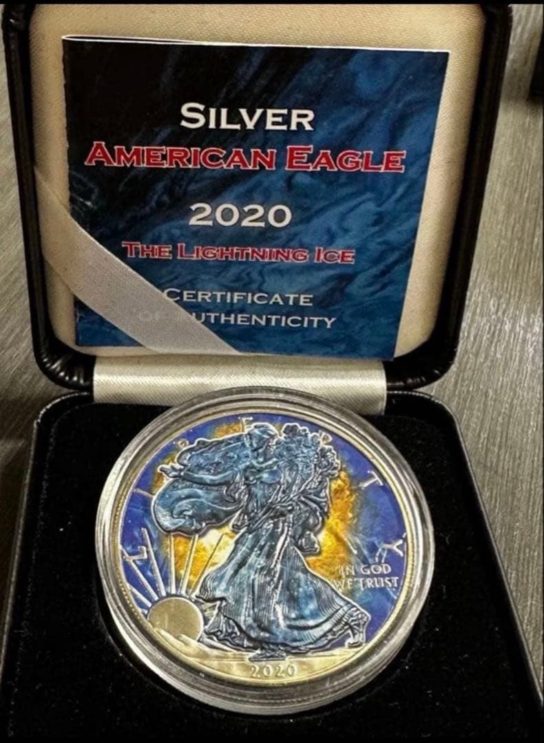 限定500枚】銀貨 米国 アメリカンイーグル 2020年 カラー銀貨 - メルカリ