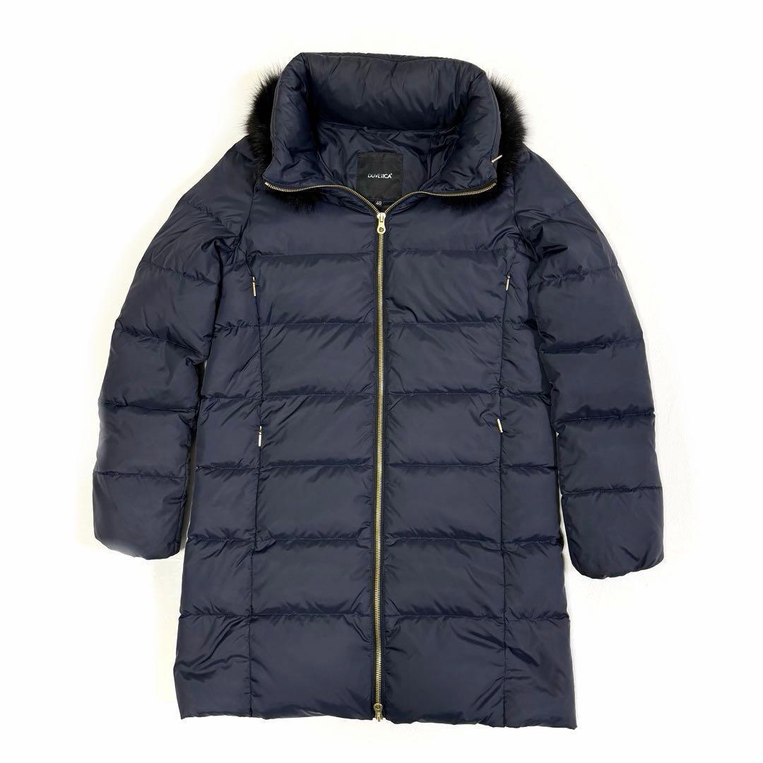 デュベティカ LEXY ダウンコート ダウンジャケット フード ネイビー 40 デュベティカ LEXY ダウンコート ダウンジャケット フード ネイビー 40