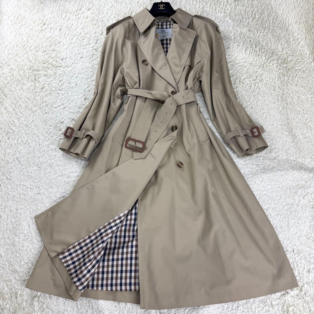 極美品★アクアスキュータム トレンチコート 英国製 大きいサイズ 3XL相当 Aquascutum（アクアスキュータム） トレンチコート トレンチ コート