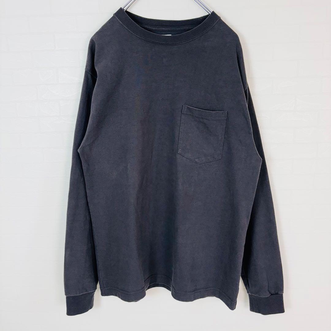 1652【美品】CIOTA スビンコットン度詰吊り天竺ポケット付きロンT