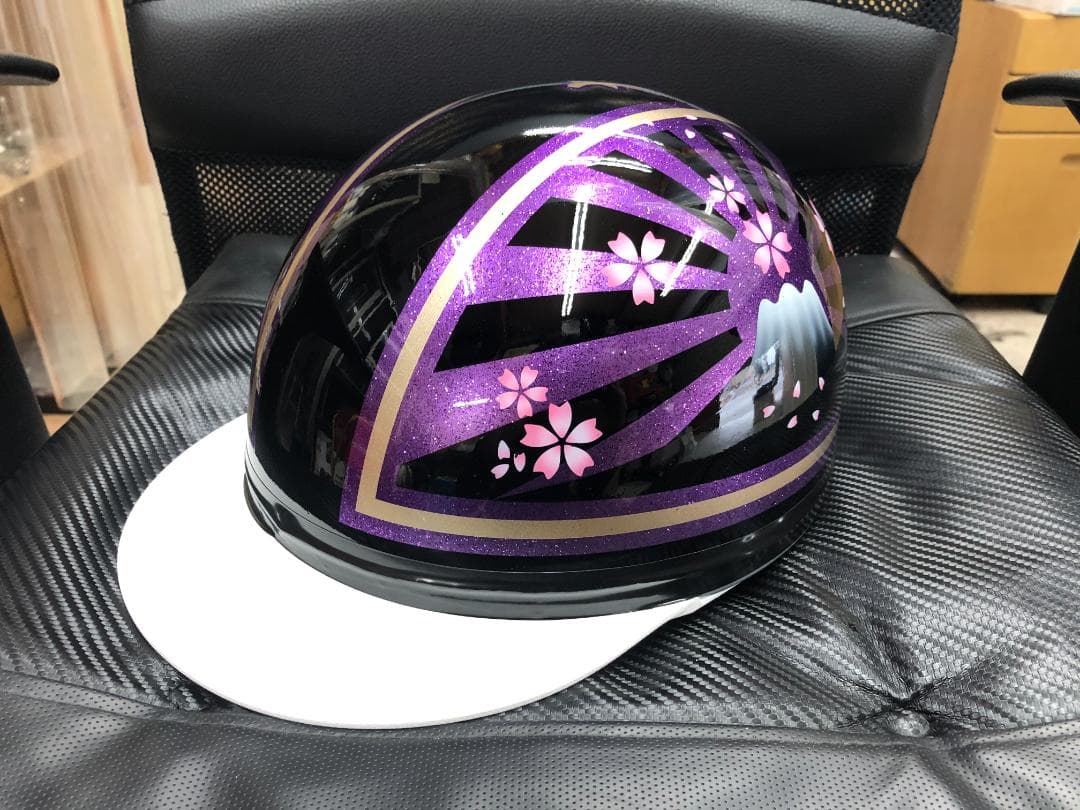 コルク半 カスタム 富士日章 3つボタン 黒紫 桜 高級クリヤ 送料無料