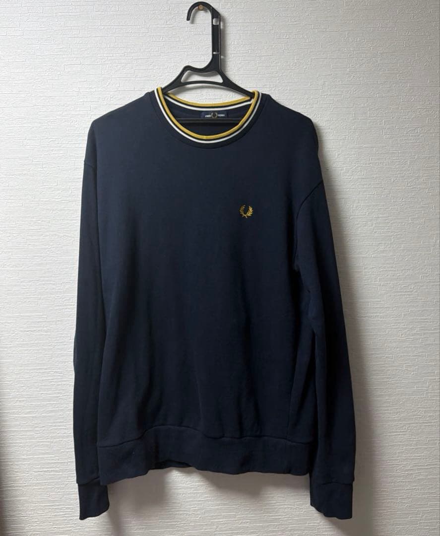 FREDPERRY フレッドペリー　トラムラインスウェットXL ブラック FRED PERRY（フレッドペリー） メンズ スウェット トレーナー 長袖