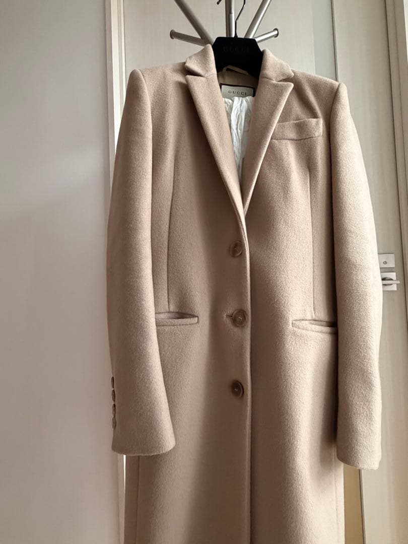 GUCCI ベージュ チェスターコート38 GUCCI（グッチ）チェスターコート ベージュ サイズ:48(L位) メンズ