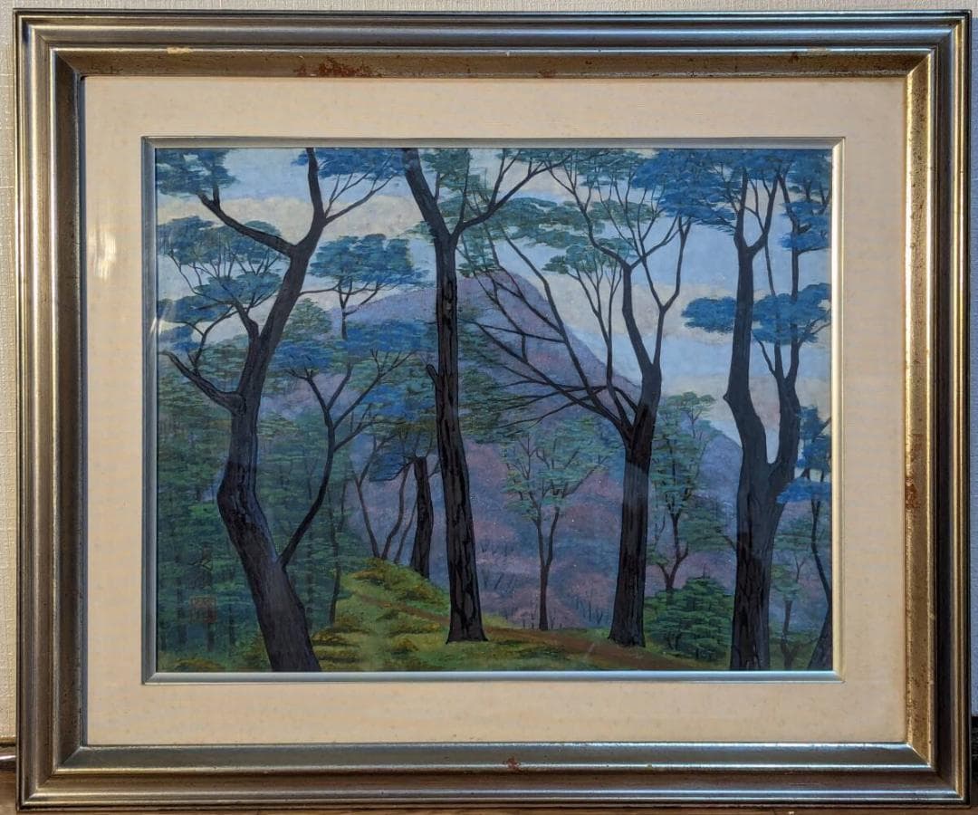 【真作】絵画　杉浦光道　日本画6号　女峯への径　澄み渡る自然の息吹　U103 累計11万人を動員した、体験型アート展「旅する光の切り絵展 愛知会場