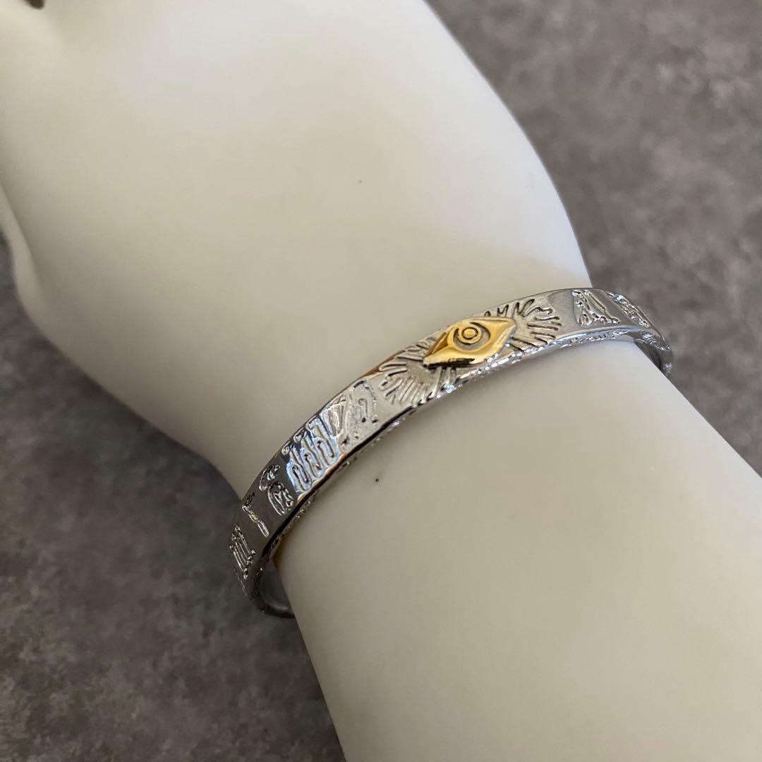 メキシカンジュエリー シルバー925 ブレスレット バングル 目