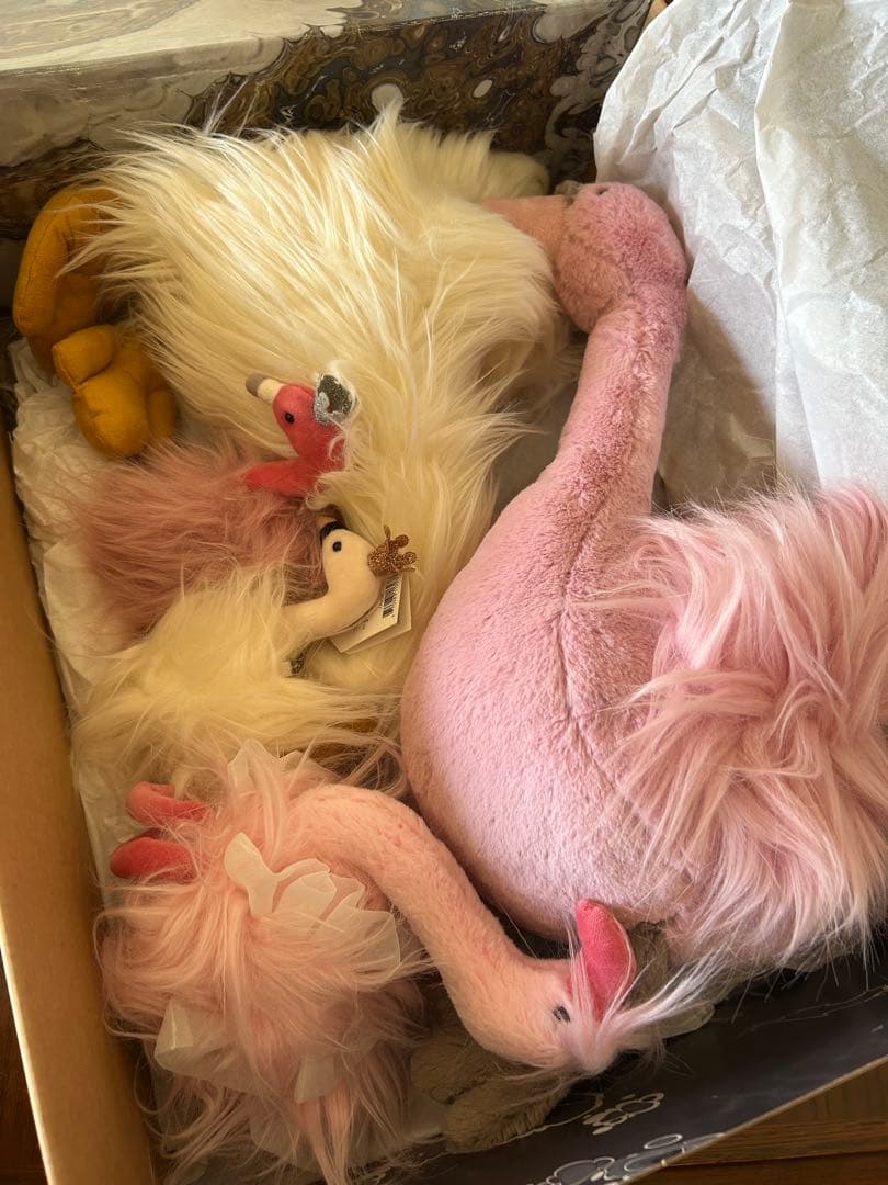 ジェリーキャット ぬいぐるみ フラミンゴ 鳥 5体セット タグ付き 新品未使用 ジェリーキャット ぬいぐるみ フラミンゴ 鳥 5体セット タグ付き 新品