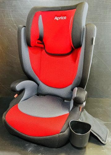 J【美品】 Aprica エアライド ジュニアシート ドリンクホルダー付 赤 エア ライド AC | ベビーカー・チャイルドシートのアップリカ | Aprica