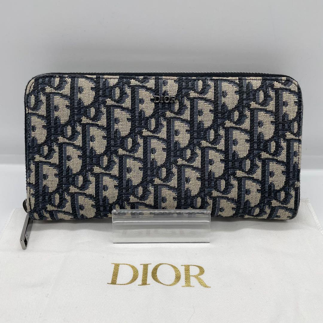 OGd様 DIOR ディオール オブリーク ラウンドファスナー 長財布 w20 Dior ディオール オブリーク ジャガード ラウンドファスナー長財布