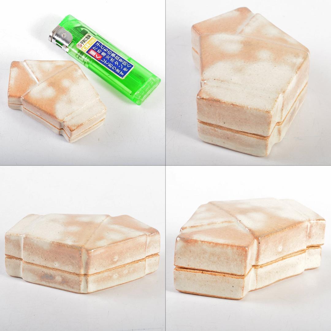 Shu 　松林豊斎作　千代結　香合　共布　堀内宗心極め箱　M　R5989