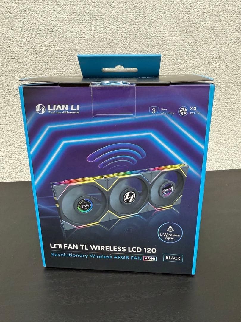 PC用ファン・クーラー LIANLI UNI FAN TL Wireless LCD 120 3Pack Lian Li UNI Fan TL LCD 120 Wireless LCP Fan Blade Customizable RGB