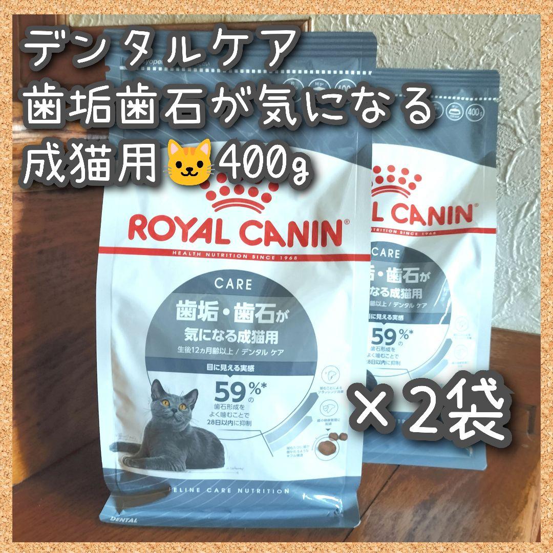 dn2) ロイヤルカナン 猫 デンタルケア歯石歯垢 400g×2つ - メルカリ