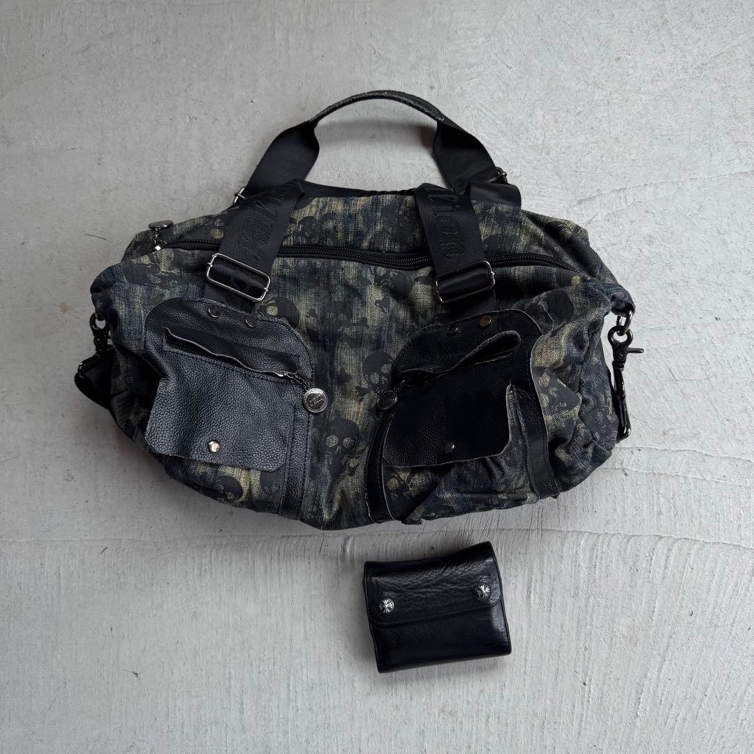 y2k グランジ 平成 ギャル男 ショルダーバッグ ドクロ スカル お兄系