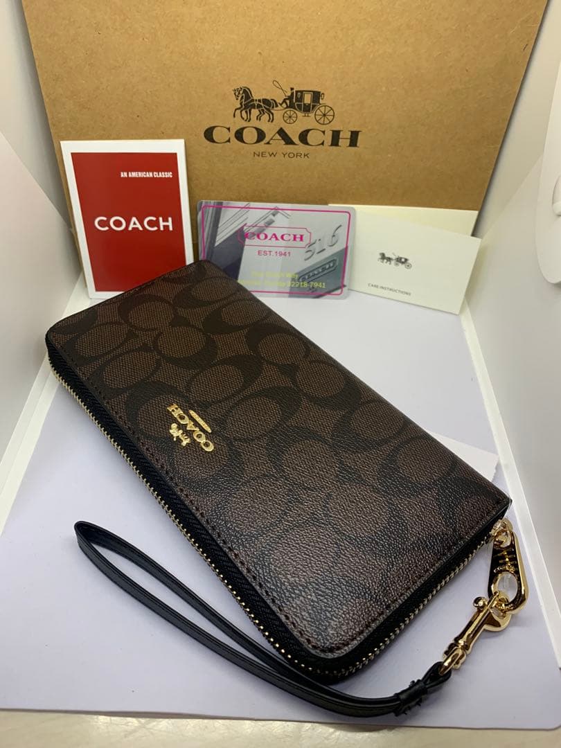 COACH コーチ C4452 長財布 ラウンドファスナー シグネチャー PVC